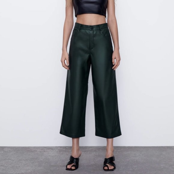 Zara faux leather culottes BNWT - Picture 1 of 3